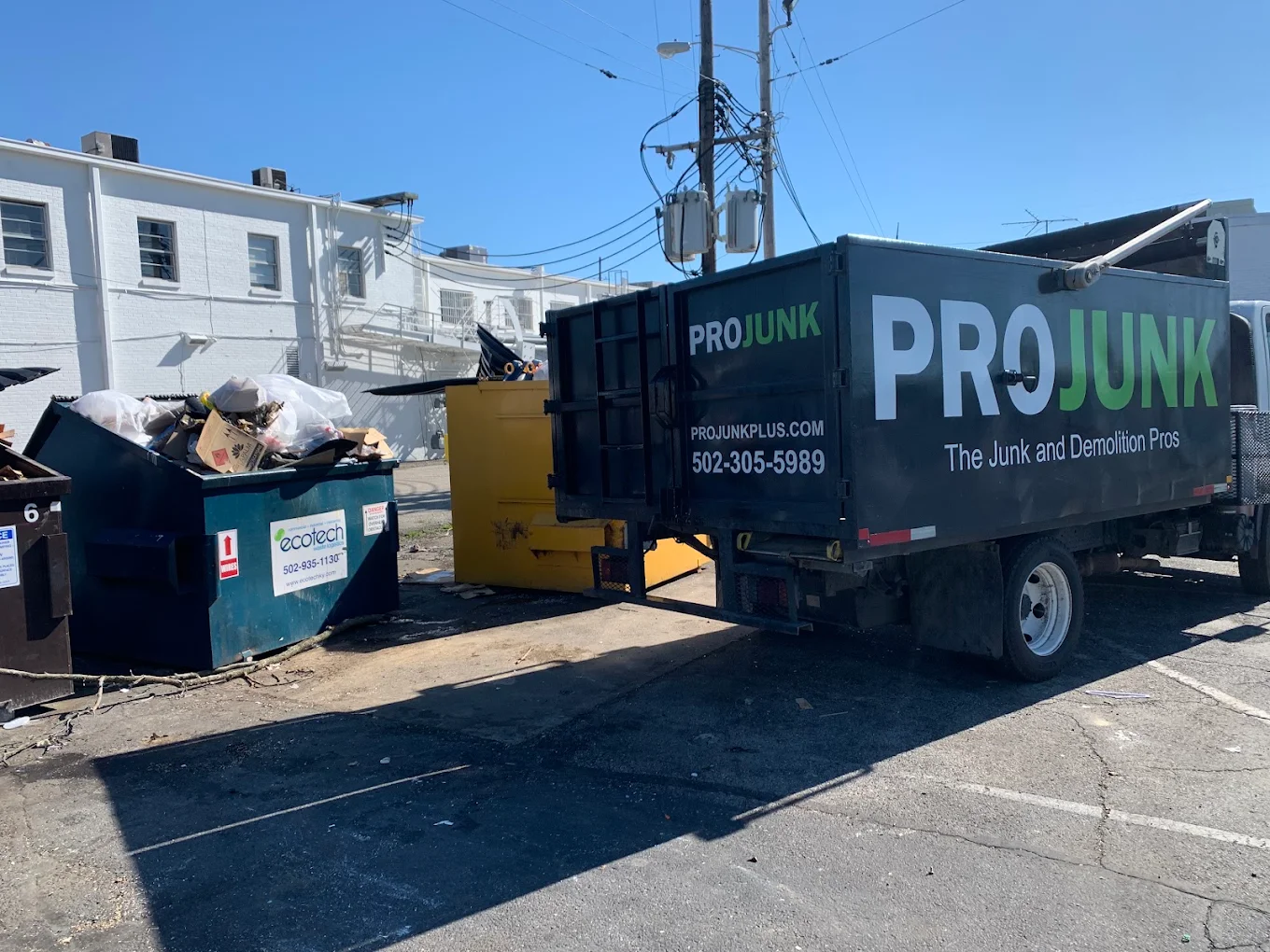 Pro Junk commercial dumpster pickup