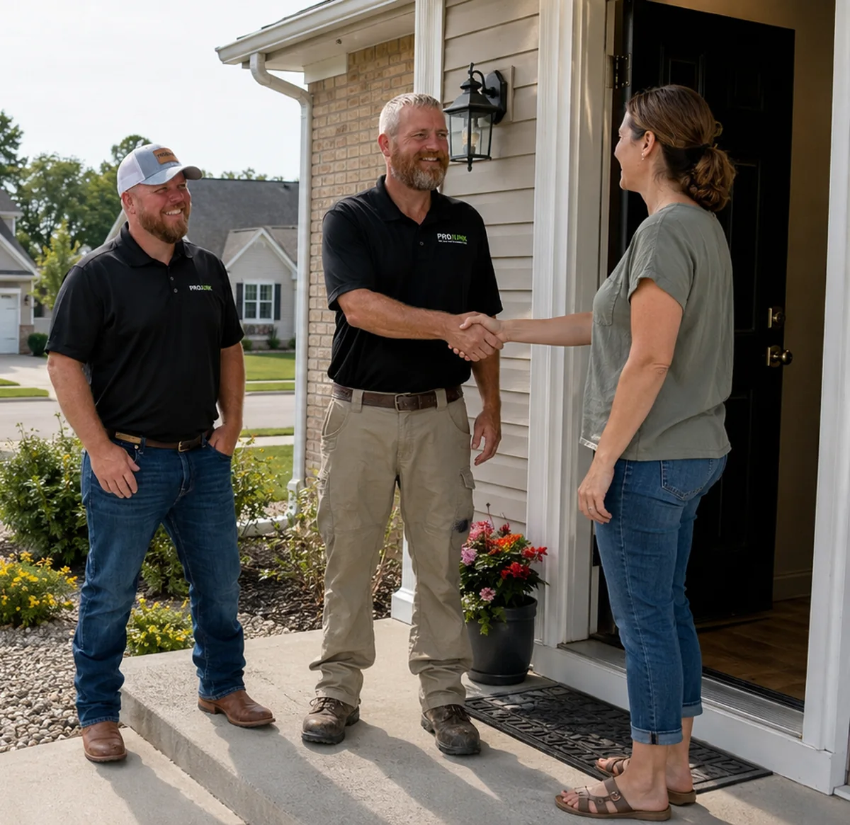 PROJUNK crew member with a customer in Louisville, KY